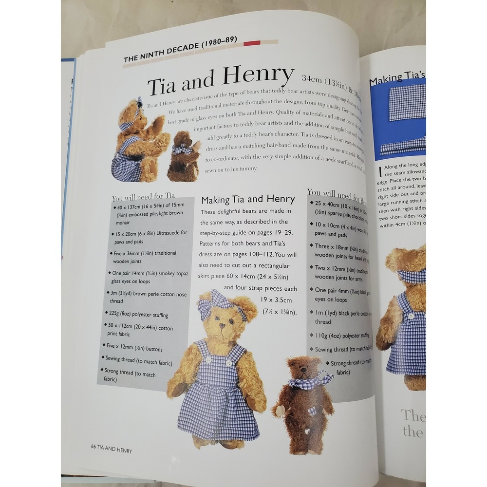 Teddy Bear Century Brian Donna Gibbs 13 Original Designs Patterns Book 2002 - Picture 8 of 10